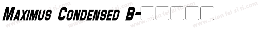 Maximus Condensed B字体转换